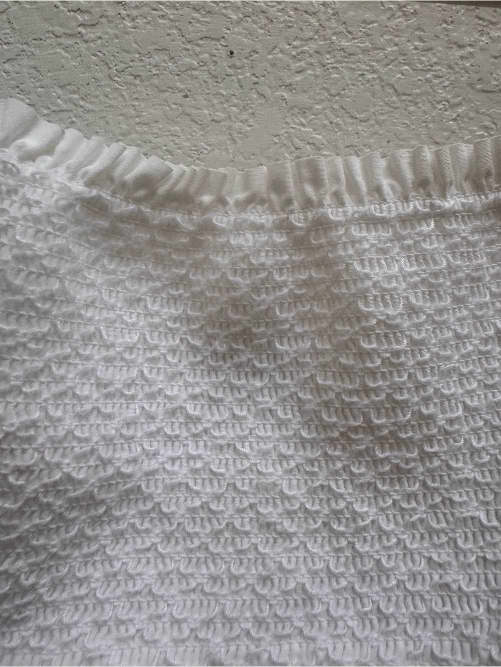 Sundays Best Aritzia Hadley White Smocked Square Neck Puff-Sleeve Baby Doll Mini - Picture 8 of 15